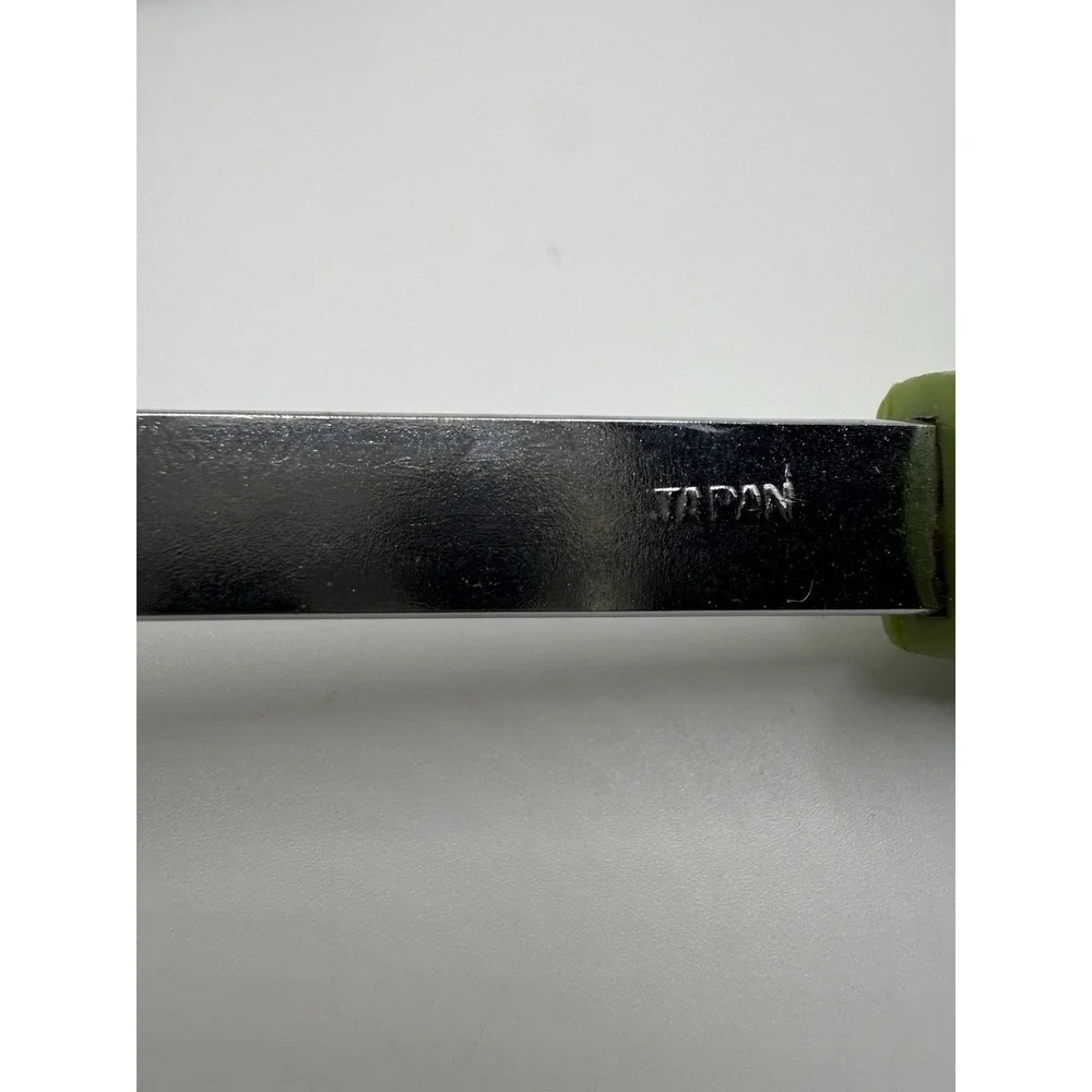 Vintage 1970's Japan Spoon Set Avocado Green Handles